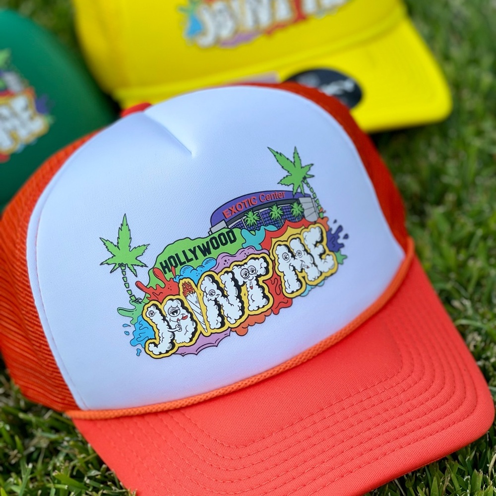JOINT ME • MESH TRUCKER HAT ADJUSTABLE • ORANGE - Picture 8 of 10